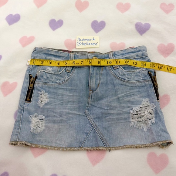Cecil McBee | Distressed Denim Mini Skirt - Picture 3 of 4